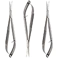 ARTMAN INSTRUMENTS 5.5 Castroviejo Scissors Straight Set of 3 Micro thread cutting embroidery/Extra Sharp Squeeze Scissors for ENT Eye Skin Dental and Veterinary Surgeon/Spring Action micro scissors