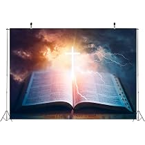 Amazon.com: BELECO Telón de fondo de tela de 5 x 3 pies con cruz ...