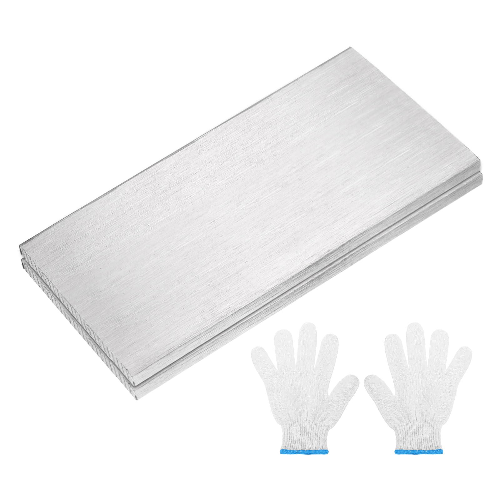 Photo 1 of uxcell 2 Pcs 304 Stainless Steel Flat Bar 5/32" Thickness, 2" Width, 4" Length, Brushed Finish Trim Strips Sheet for Kitchen DIY Craft Making, Silver Tone