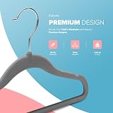 Kidoola 20 Velvet Baby Hangers 0-24 Months Grey Unisex Nursery Clothes Hangers view 3