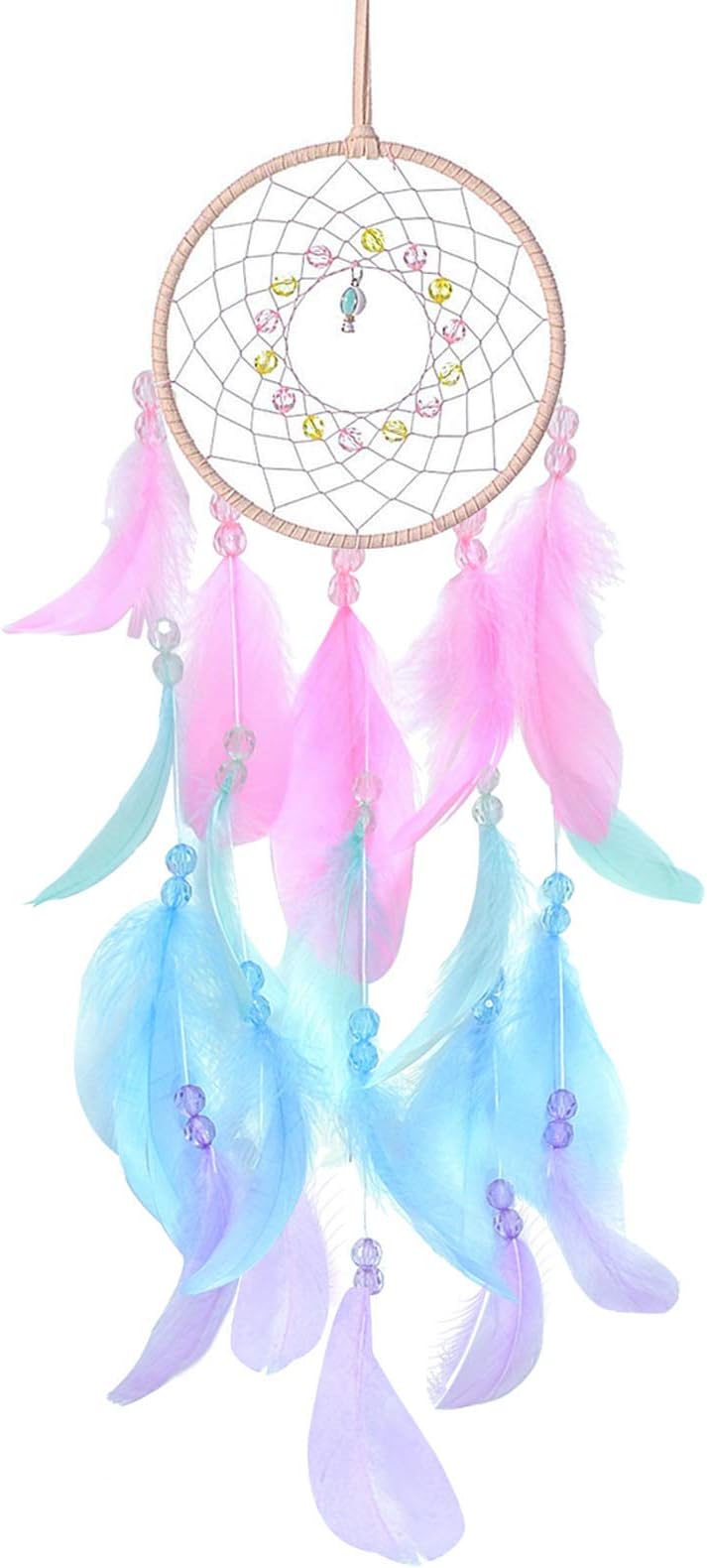 YRVCT Handmade White Dream Catchers for Kids Bedroom Wall Decor