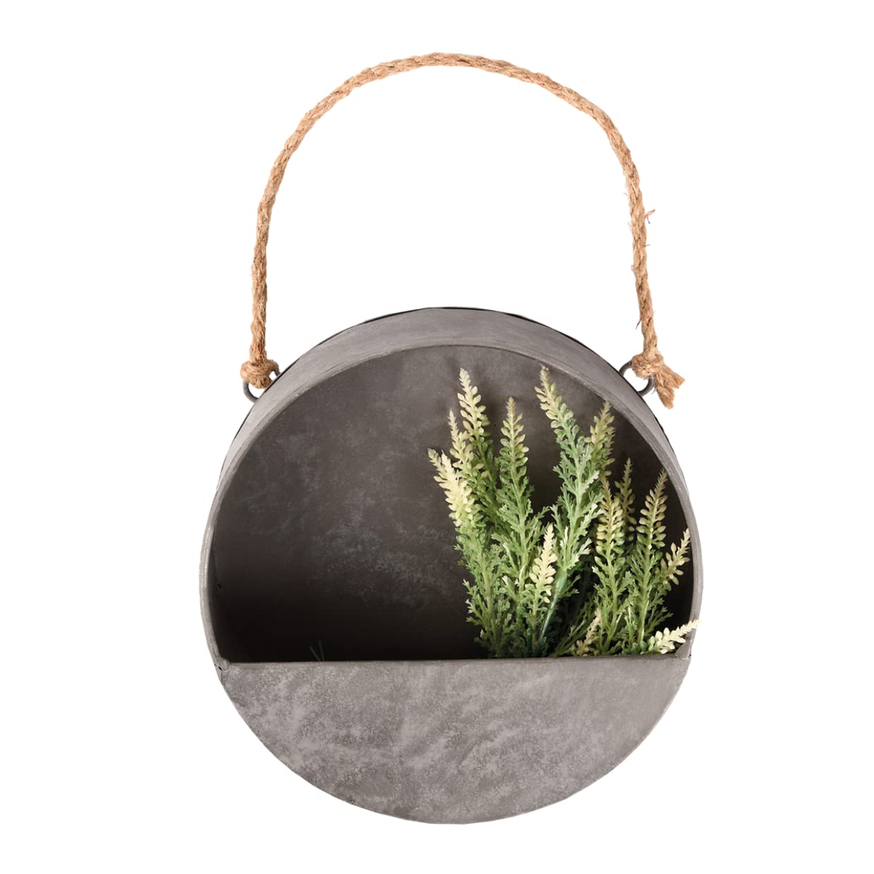 Zinc Round Wall Planter Small