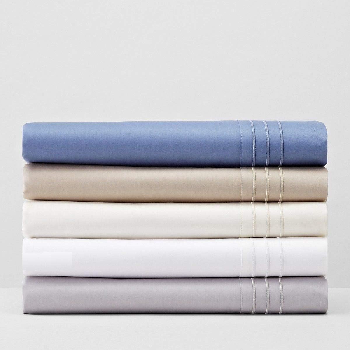 Hudson Park Collection 800 Thread Count 100% Egyptian cotton Queen Flat Sheet Light Brown/Driftwood