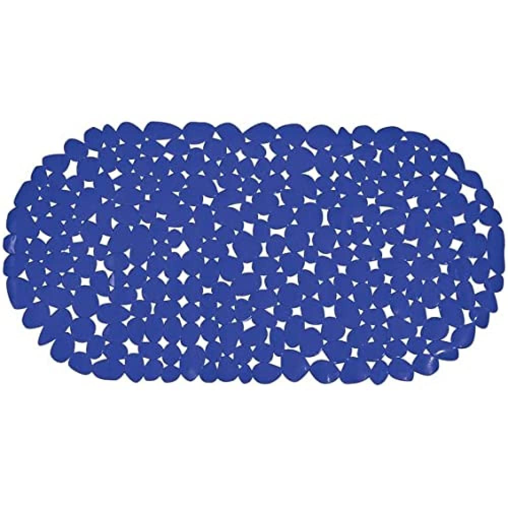 MSV "Pebbles Bathtub Mat, Dark Blue, 39 x 99cm