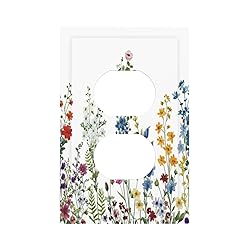 Decorative Outlet Covers Colorful Wildflowers