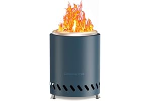 Mini Smokeless Fire Pit, Small Firepit with Stand, Portable Fire Pit 7 Inch Blue