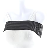 YIKANGHENG Breast Compression Band, 55 Inch x 3 Inch Black Elastic Cloth Chest Brace for Women Soprts and Outdoors (Black)