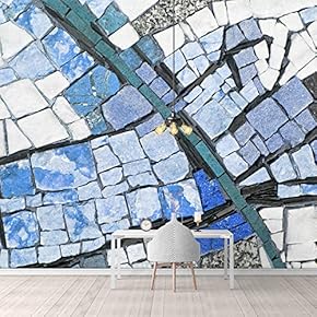 Wall Mural Realistic Rock Colorful Bricks Removable Self-Adhesive Large Wallpaper - 66x96 inches
