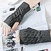 Justay 2/3 Pairs Winter Warm Knit Fingerless Gloves for Women Cable Fingerless Arm Warmers Mittens(06-2Pairs,Darkgray+Darkgray)