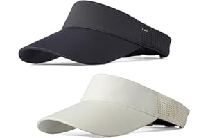 SEAUR Athletic Sun Visor for Women Men Breathable Solid Color Visor Hat UV Protection Adjustable for Tennis Golf Running