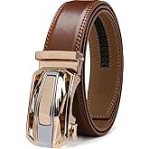 DOOPAI Men's Adjustable Ratchet Belt -White Leather Dress Belt for Men, Customizable Fit, Easy to Use, Maximum Durability