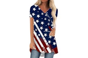 KKG Tops Tunics for Women to Wear with Leggings, Casual Loose Fit V Neck Short/Long Sleeves T Shirt
