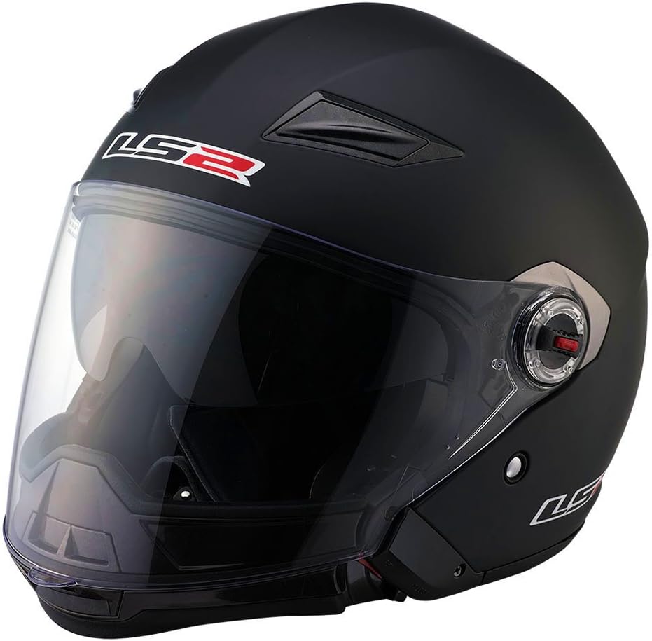 LS2 OF569 Scape Solid Open Face Helmet(Matte Black, Large)