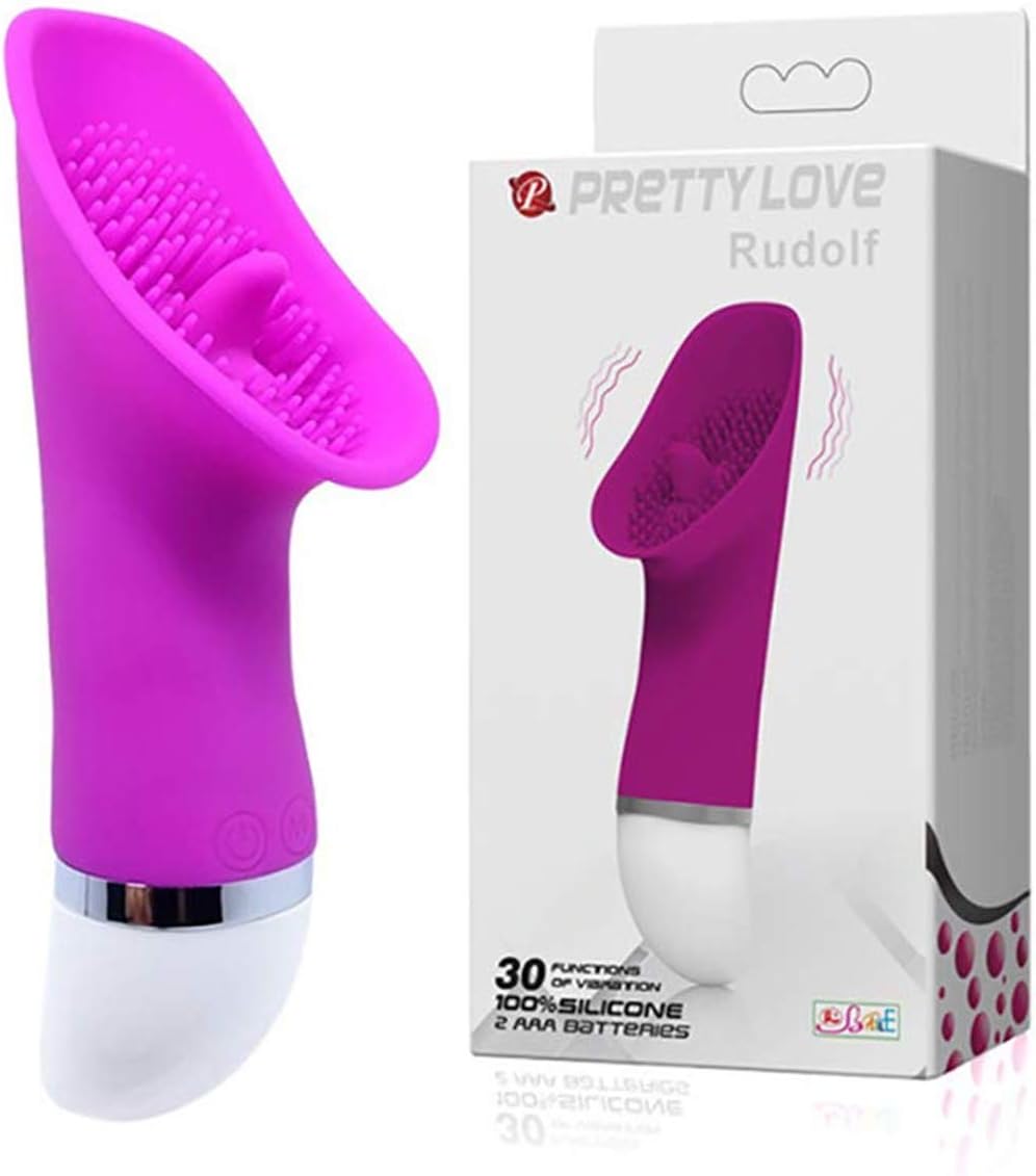 Noiseless and Wireless Women's Tongue Vibrant Massage Relax Toy Oral Tongue Simulator with Multi Speed Cl-it Sucking Toy-30 Frequency-(Color:Purple)