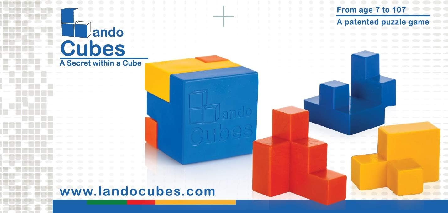 Brain Teaser 3D Jigsaw Puzzle Lando Cubes Set Game for Kids and Teens
