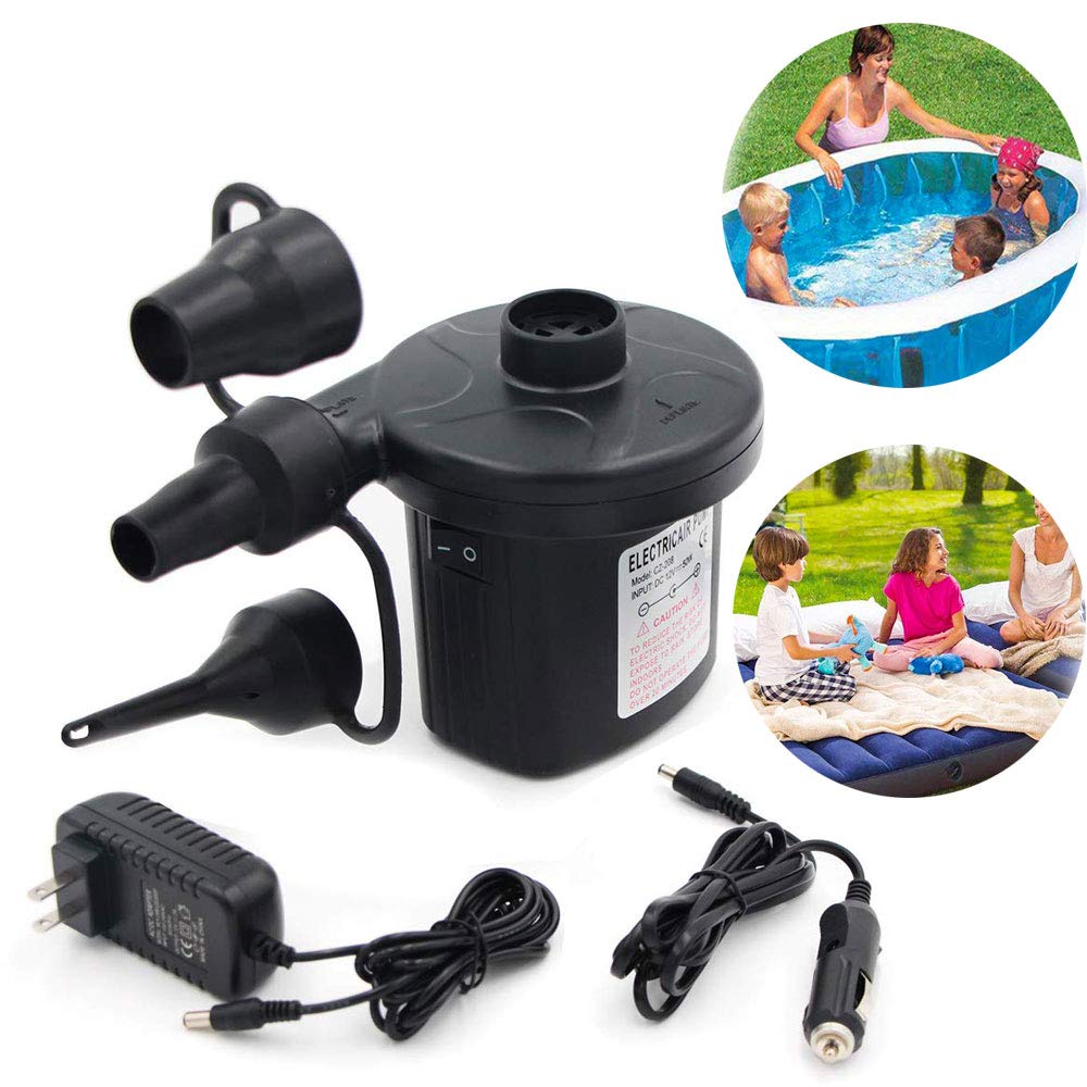 2 in 1 Elektropumpe mit 3 Luftdüse Kompressor für Luftmatratzen