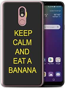 Download Amazon.com: Phone Case for LG Stylo 5 Keep Calm Eat a Banana/Yellow Design Transparent Clear ...
