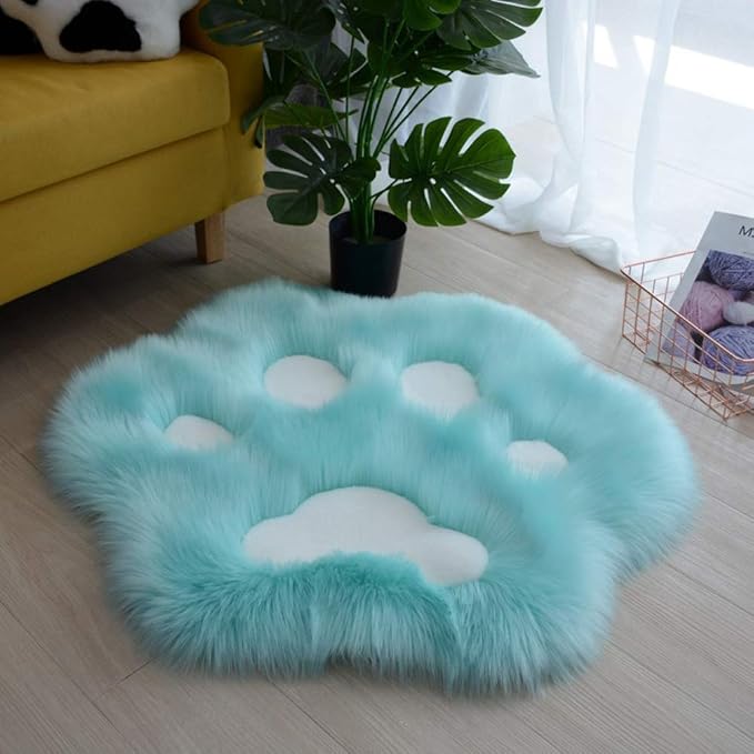 Cat's Paw Shape Plush Carpet,Carpet,Shaggy Modern Rug,Cute Furry