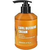 GZE Curl Defining Cream Leave-in Non-stick Hydrates & eliminates frizz, Hair-Smoothing Anti-Frizz Cream to Define All Curl Types & Hair Textures Curling Perfection Cream For Women and Men, Brown
