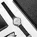SONGDU Men's Fashion Date Slim Analog Quartz Watches with Stainless Steel Mesh Band (Grey)