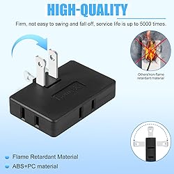 Romeda 3 Pack AC Flat Wall Outlet Extender Flat