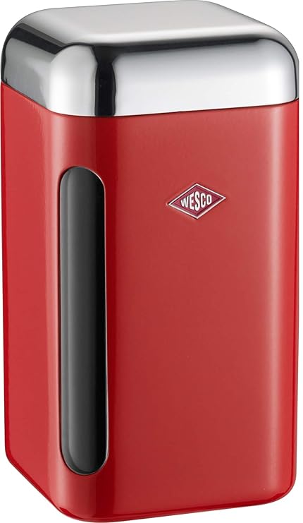 Wesco 321 203 Vorratsdose eckig rot 11 x 11 x 19.5cm (L/B/H), Kunststoff