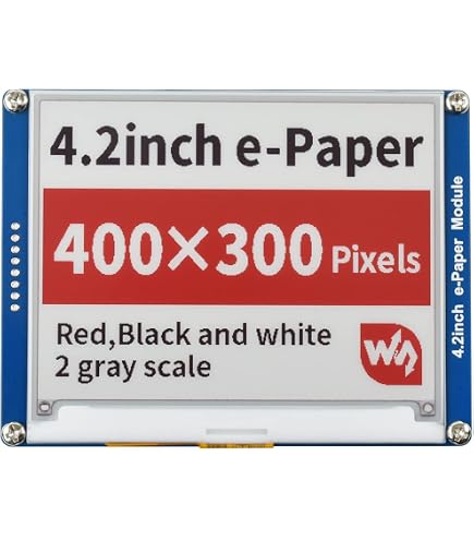 Écran E-Paper Waveshare 3.52" - 360x240, Rouge/Noir/Blanc, Compatible Raspberry Pi/Jetson