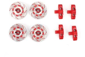 TBEST RC Brake Disc, Wheel Brake Disc Rotor Anti Brake Disc Drive Hub Fit for Unlimited Desert Racer UDR 1/7 RC Car(Red) Udr Parts Udr Parts Udr Upgrades
