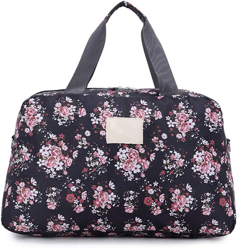 Women Travel Handbags, Portable Luggage Floral Print Bag Waterproof