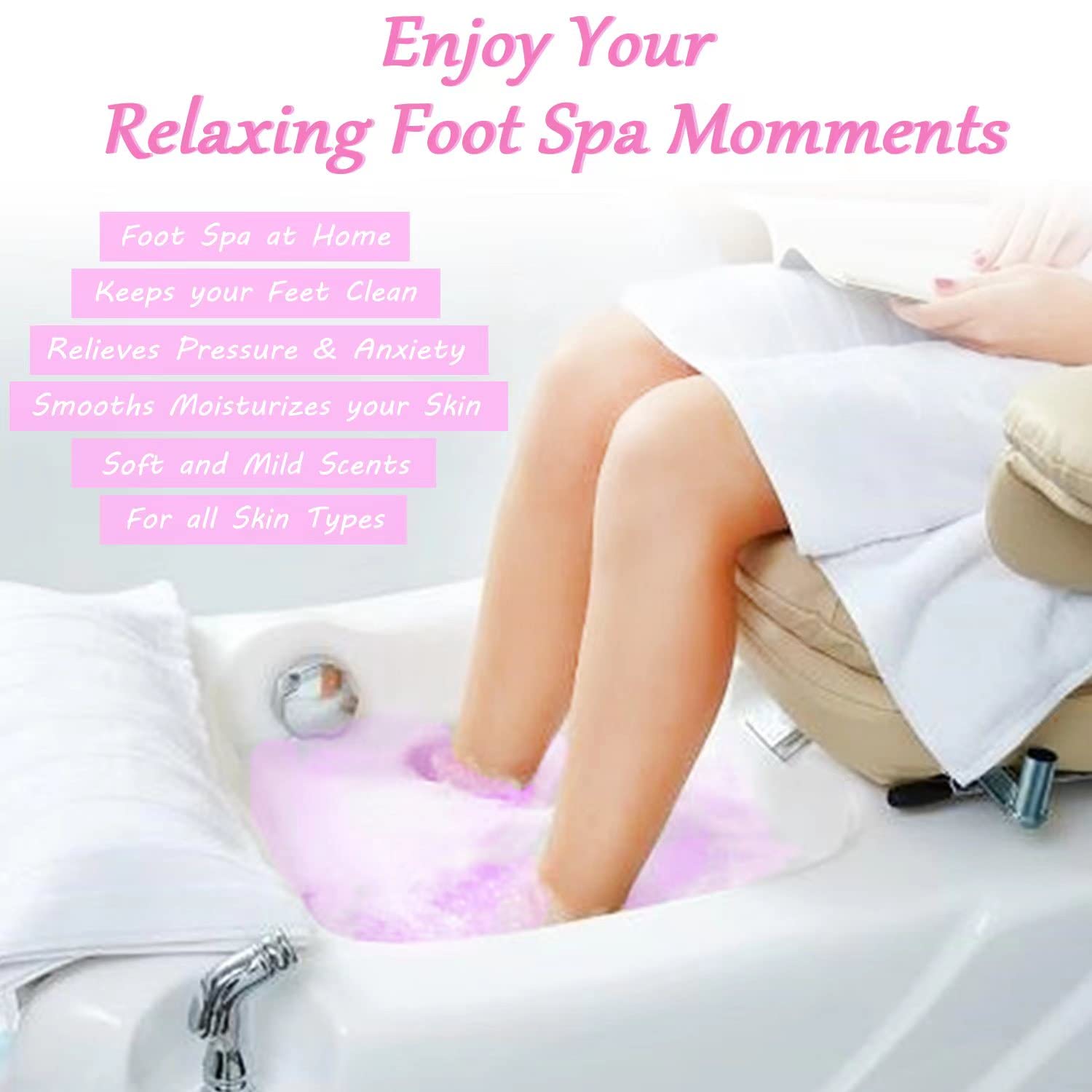 Bath Foot Bombs, 16 Pack Foot Soak with Bath Salt and Tea Tree Oil. Organic Natural Handmade Aroma Pure Essential Oil Bubble Foot Balls for Feet Callus, Dry Cracked, Stubborn Feet Odor Scent.