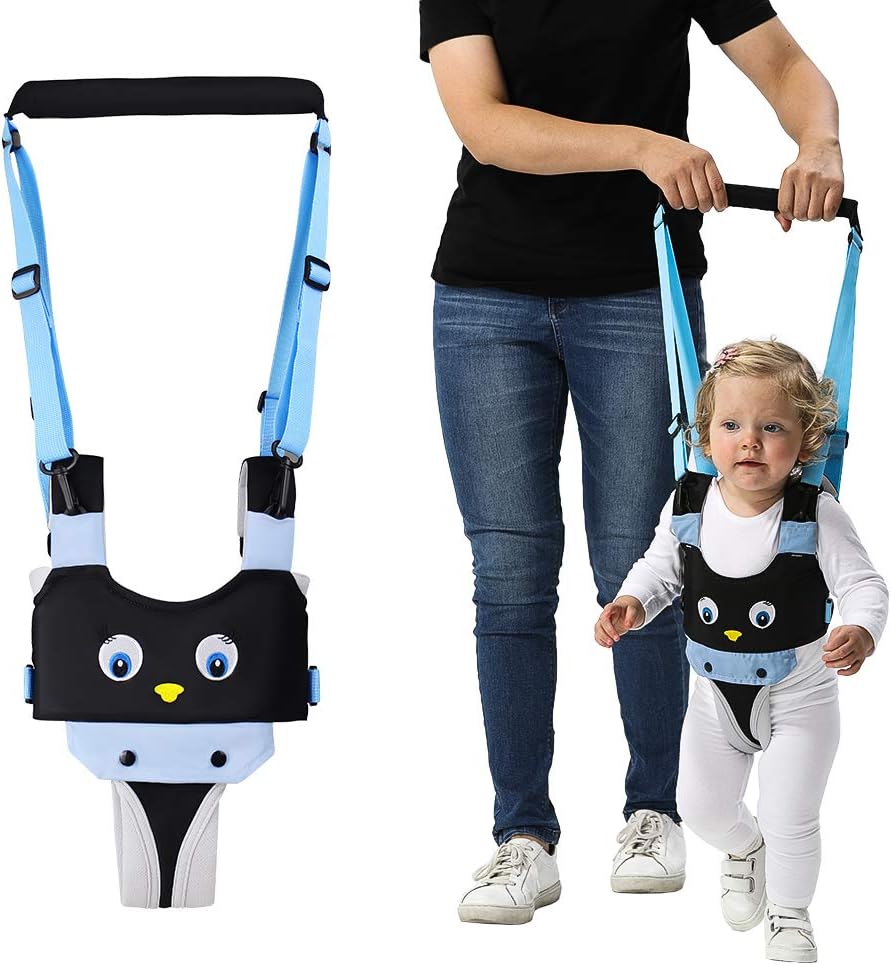 Reglable 4 In 1 Fonctionnel Harnais De Ceinture Securite Assistant Ceinture De Marche Respirante Pour Tout Petits De 8 24 Mois D Bleu Pingouin Yealeo Aide A La Marche Pour Bebe Enfant Harnais De Securite Bebe Et