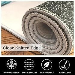 Marble Texture Emerald Green Gold Round Area Rug