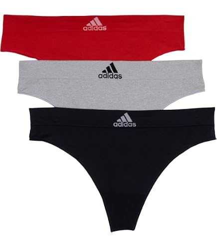 Amazon.com: adidas Women's Underwear Rib 2x2 Thong, Blue Fusion
