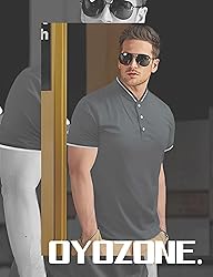 collarless polo shirts for men Men's Uniform Polo