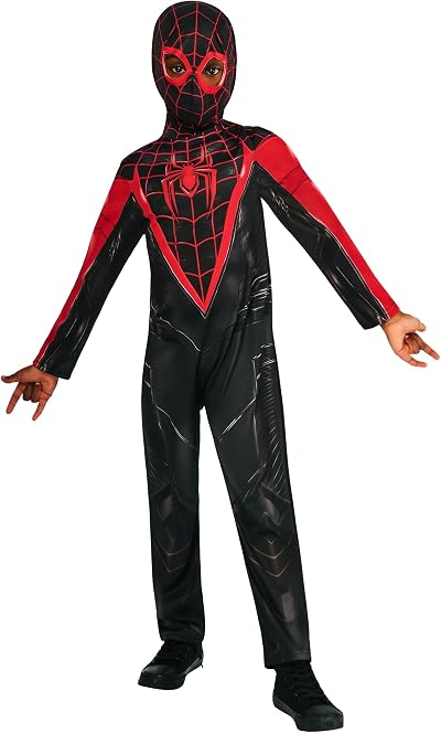 Rubies Official Spiderman Miles Morales Gamerverse Child Costume 5-6 Years