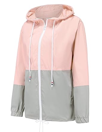 Regenjacke Damen Wasserdicht Leichter Regenmantel Damen Jacke Kapuzenjacke Wasserfeste Outdoor Jacke für Frauen