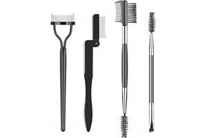 Eyebrow Brush Lash Comb Eyelash Comb Eyelash Brush Lash Separator Tool Lashs Spoolie Professional Eye Makeup Tools (4 Pieces 