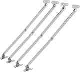 QWORK 4 Pcs Steel Drop Down Hinge Lid Stay Folding Hinge Furniture view 1