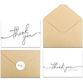 30 Pack Thank You Cards with Envelopes, 4" x 6" Professional Looking | Suitable for Business, Baby Shower, Wedding, Small Business, Graduation, Bridal Shower, Funeral