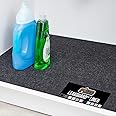 GORILLA GRIP LeakGuard Non-Adhesive Under Sink Mat for Kitchen Cabinet, Waterproof Quick Dry Shelf Liner, Durable Absorbent Felt Mats for Bathroom Sinks, Cabinets, Dresser, Easy to Trim 24x30 Charcoal