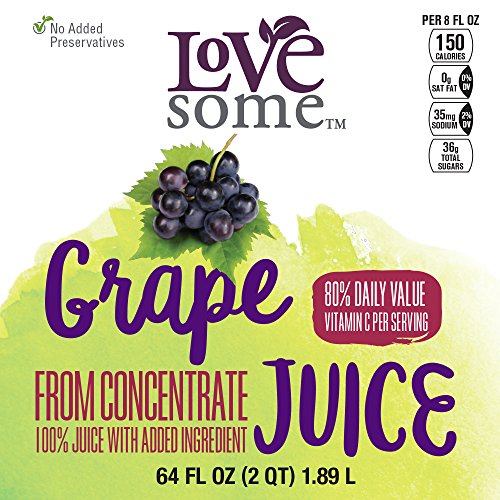 LoveSome 100% Grape Juice, 64 Ounce