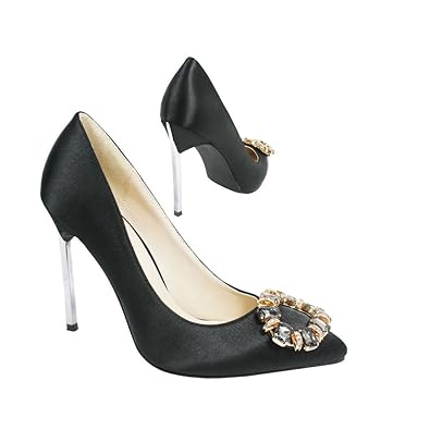 black satin court shoes uk