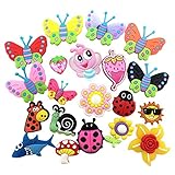 20 Butterfly Ladybug Flowers Crystal Straw Berry Charms Fits Croc Shoes & Wristband Bracelet