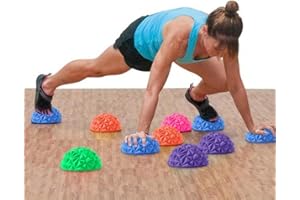 POENVFPO Half Round Massage Ball, Plastic Sensory Training Half Ball for Adults and Kids, 16cm Diameter for Home and Office U