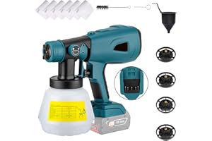 RASTKY Cordless Handheld Paint Sprayer with 1000ML Container, Brushless Motor for InteriorExteriorFurniture, for 20V Battery 