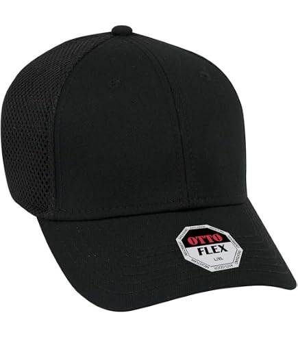 OTTO 6 Panel Low Profile Cotton Twill Cap - Black at Amazon Men's