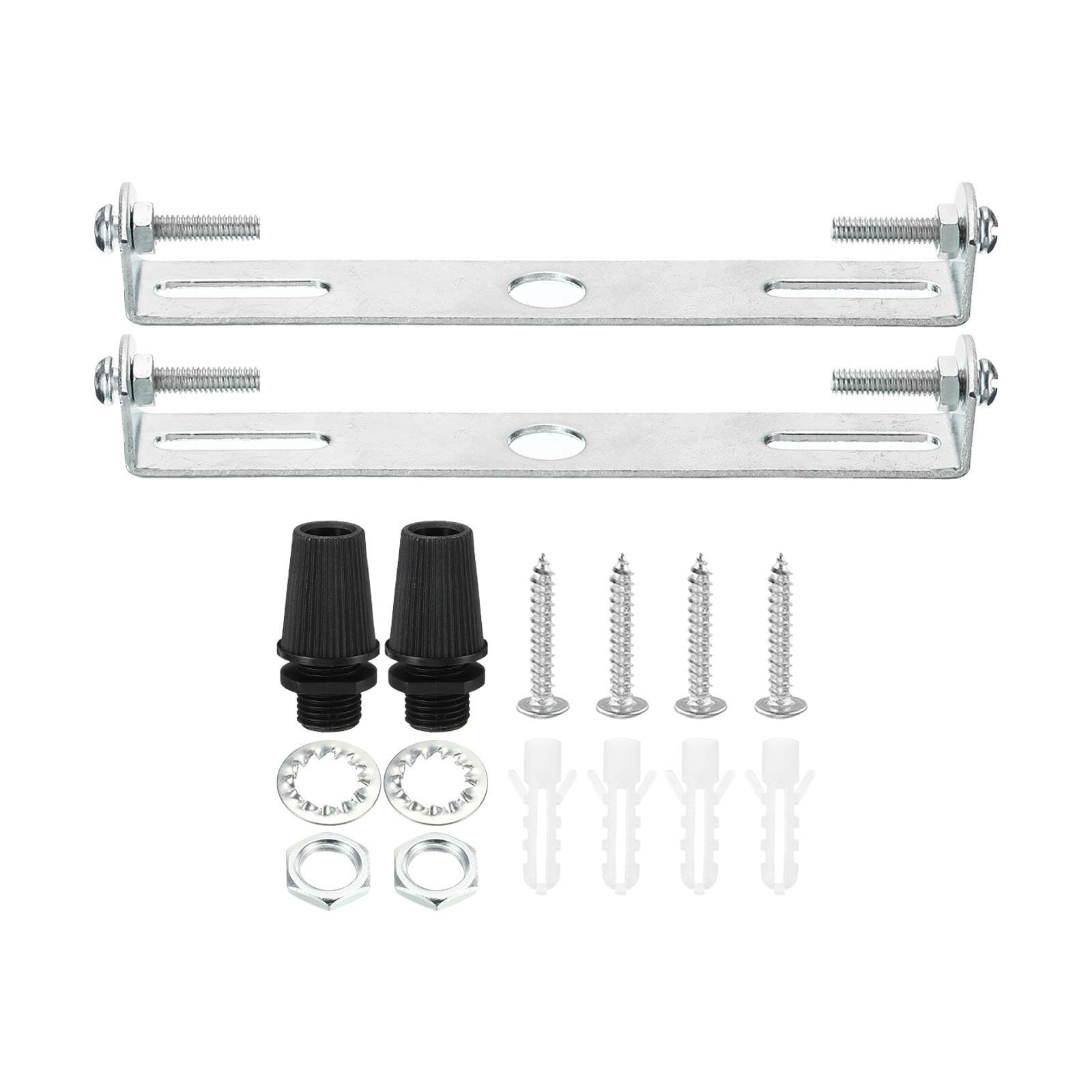 PATIKIL 115mm Ceiling Light Plate Kit, 2 Set Light Fixture Mounting Bracket Plate Steel Crossbar for Home Office Pendant Wall Light, with Screw Washer Nut