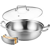 Delarlo Tri-Ply Stainless Steel Hot Pot 11 inch Everyday pan With lid,3.5QT | Kitchen Induction Deep Saute Pan,shabu shabu pot High Side Cooking Pot,Oven Safe Stock Pot, Up to 600℉
