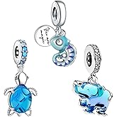 NUNUYAYA Charms Beads 925 Sterling Silver Animal Heart Flower Friend Dangle Pendant with 5A Cubic fits for Charms Bracelets for Woman Valentine's Day Mother's Day Christmas Graduation Birthday Gift