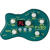 FLAMMA FX50 Practice Guitar Pedal Multi Effects Pedal Mini Portable with 40 Drum Rhythms15 Effects 32 Patches Tuner Function Support Both Corded and Battery Powered